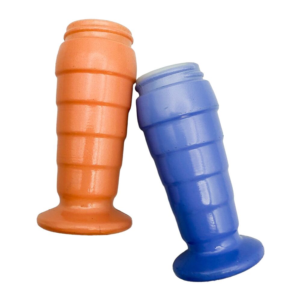 Vintage 1940s Hazel-Atlas Moderntone Platonite Pink/Blue Salt & Pepper Shakers